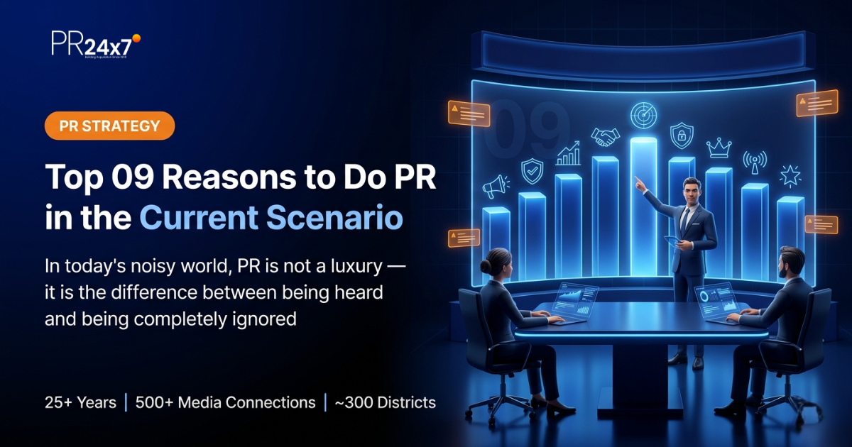 PR 24x7 — India's Leading PR Agency | 25+ Years of Trust